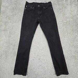 Levi's 511 Mens Black Slim Straight Stretch Jeans Size 32x32 (fits 29x30) Denim‎